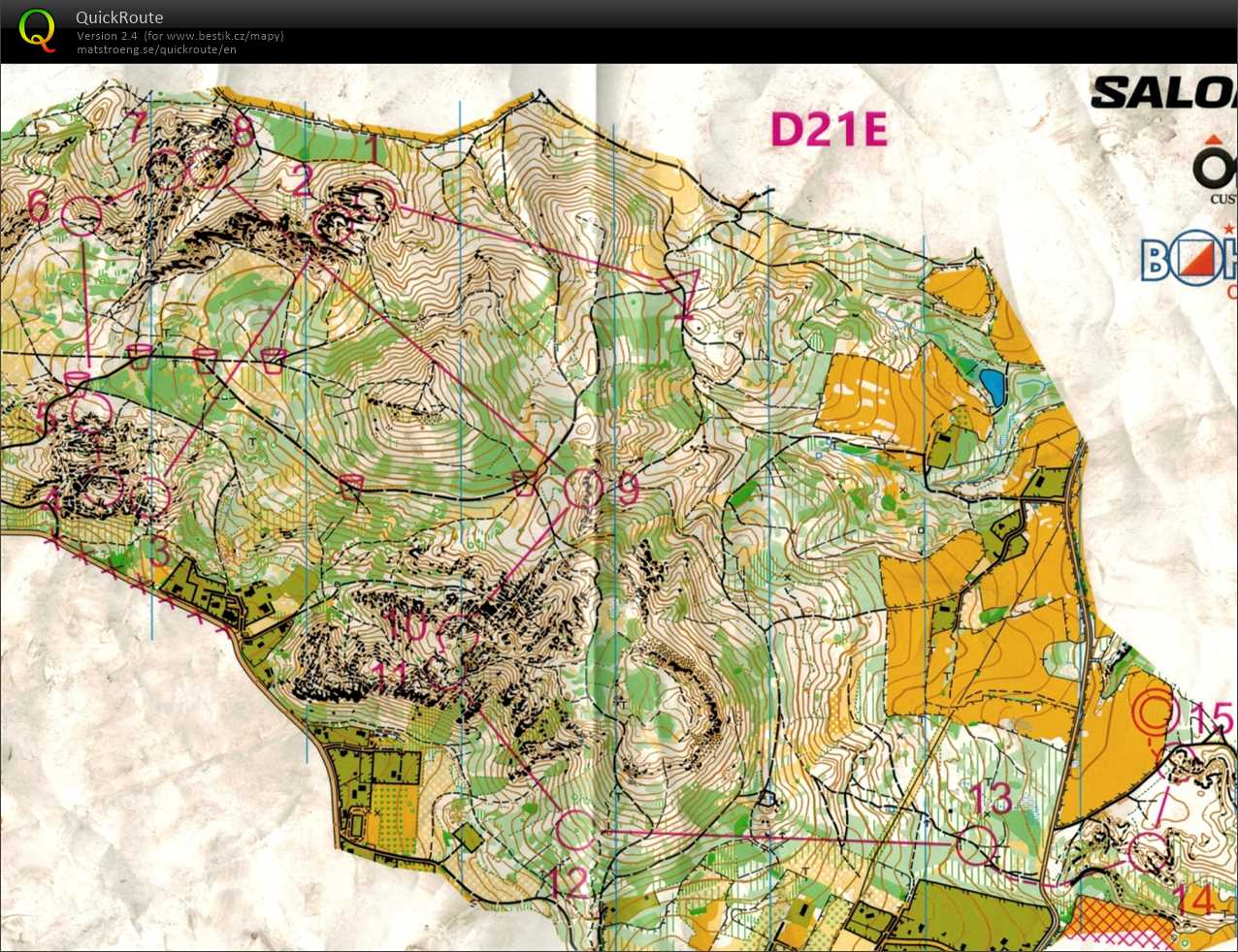 Bohemia orienteering E2 long (2023-07-27)