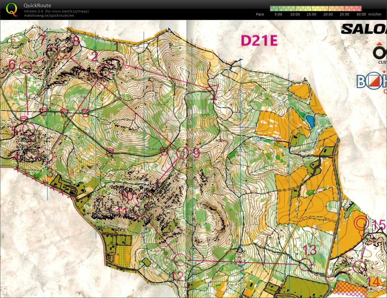 Bohemia orienteering E2 long (2023-07-27)