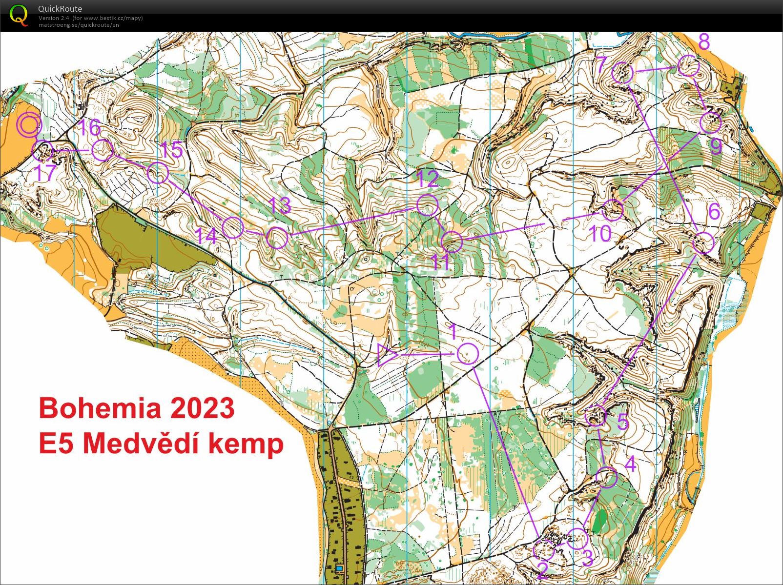Bohemia orienteering E5 (30/07/2023)
