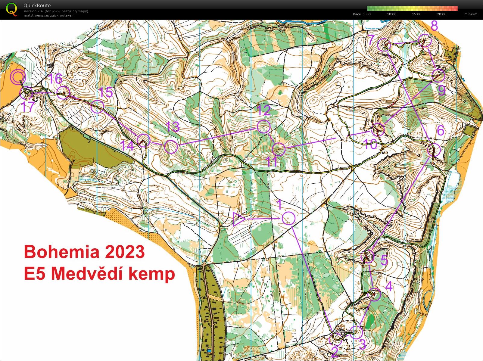 Bohemia orienteering E5 (30/07/2023)