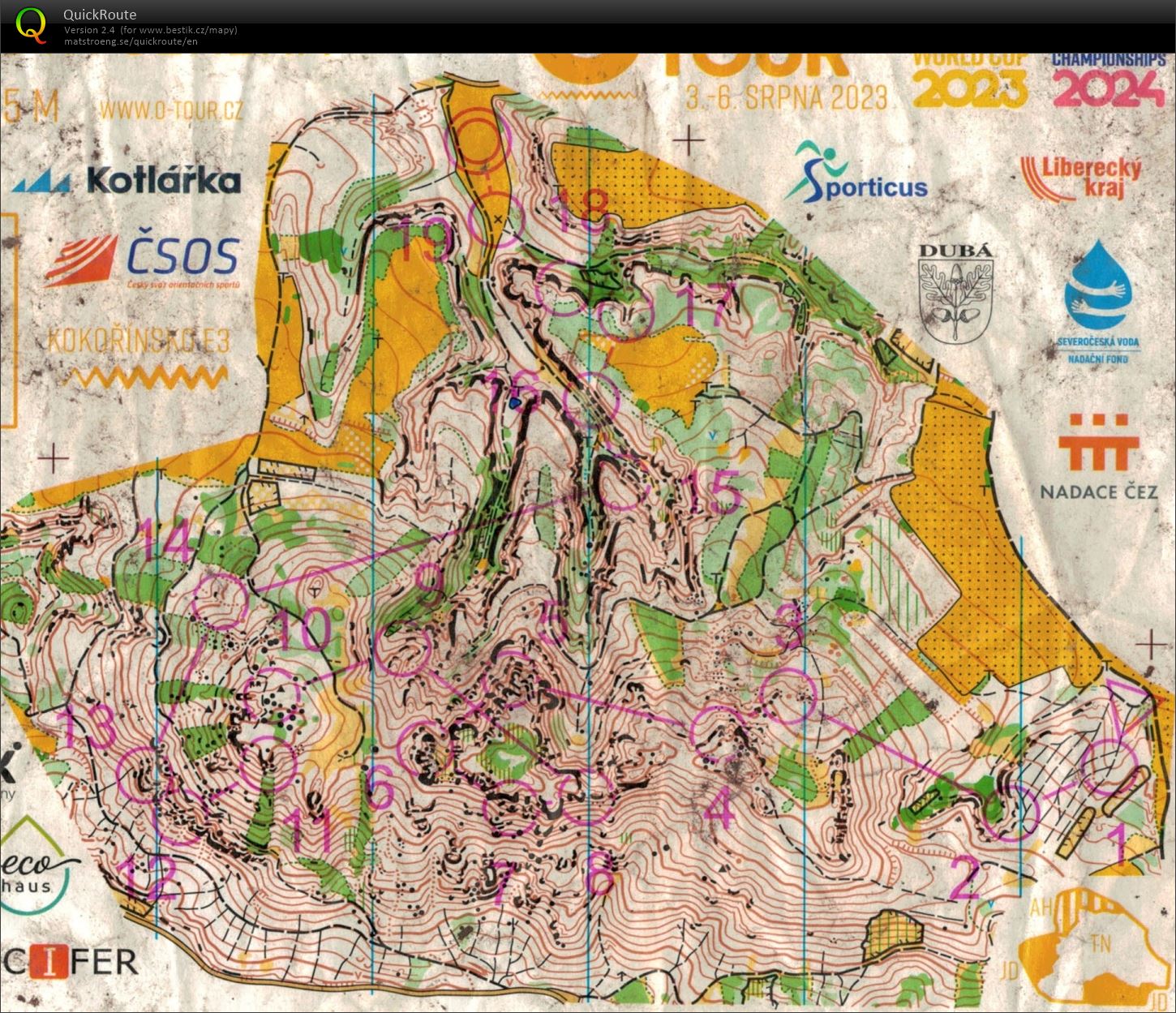 Czech O-Tour Kokořínsko E3 (05/08/2023)