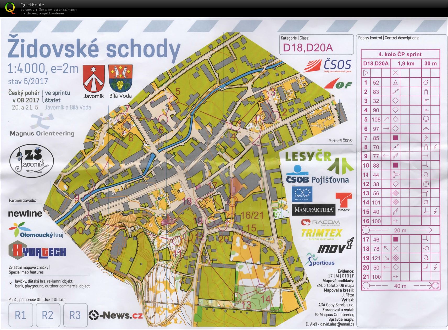 ŽA sprint Javorník (20/05/2017)