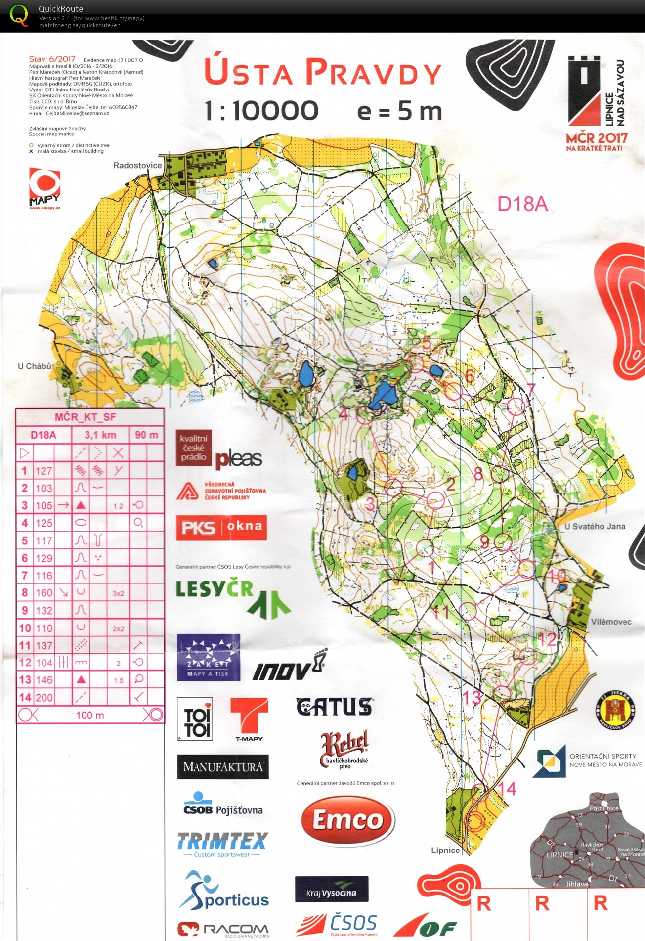 MČR na krátké trati Lipnice - kvalifikace A (10/06/2017)