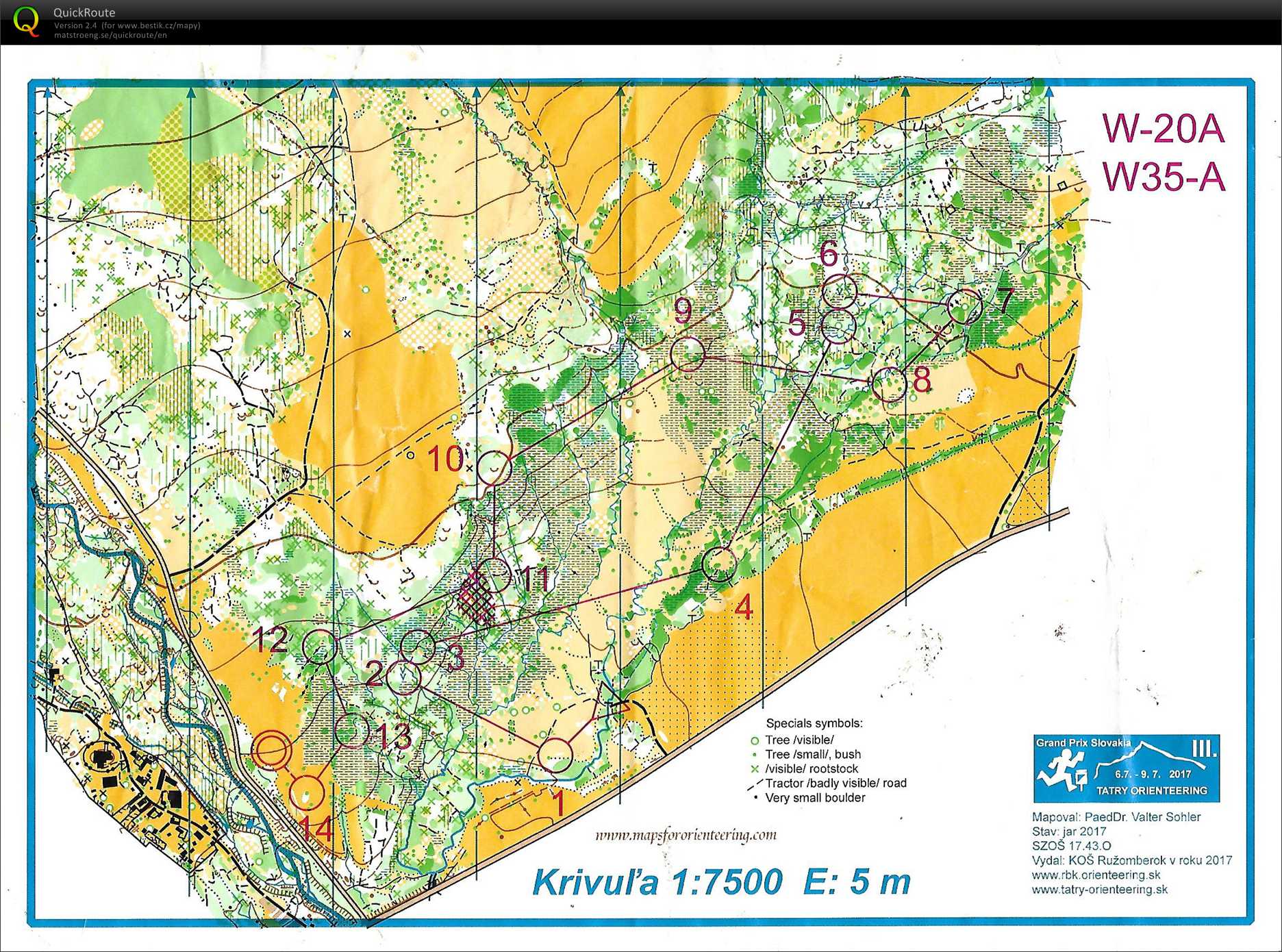 Tatry orienteering E3 (2017-07-08)