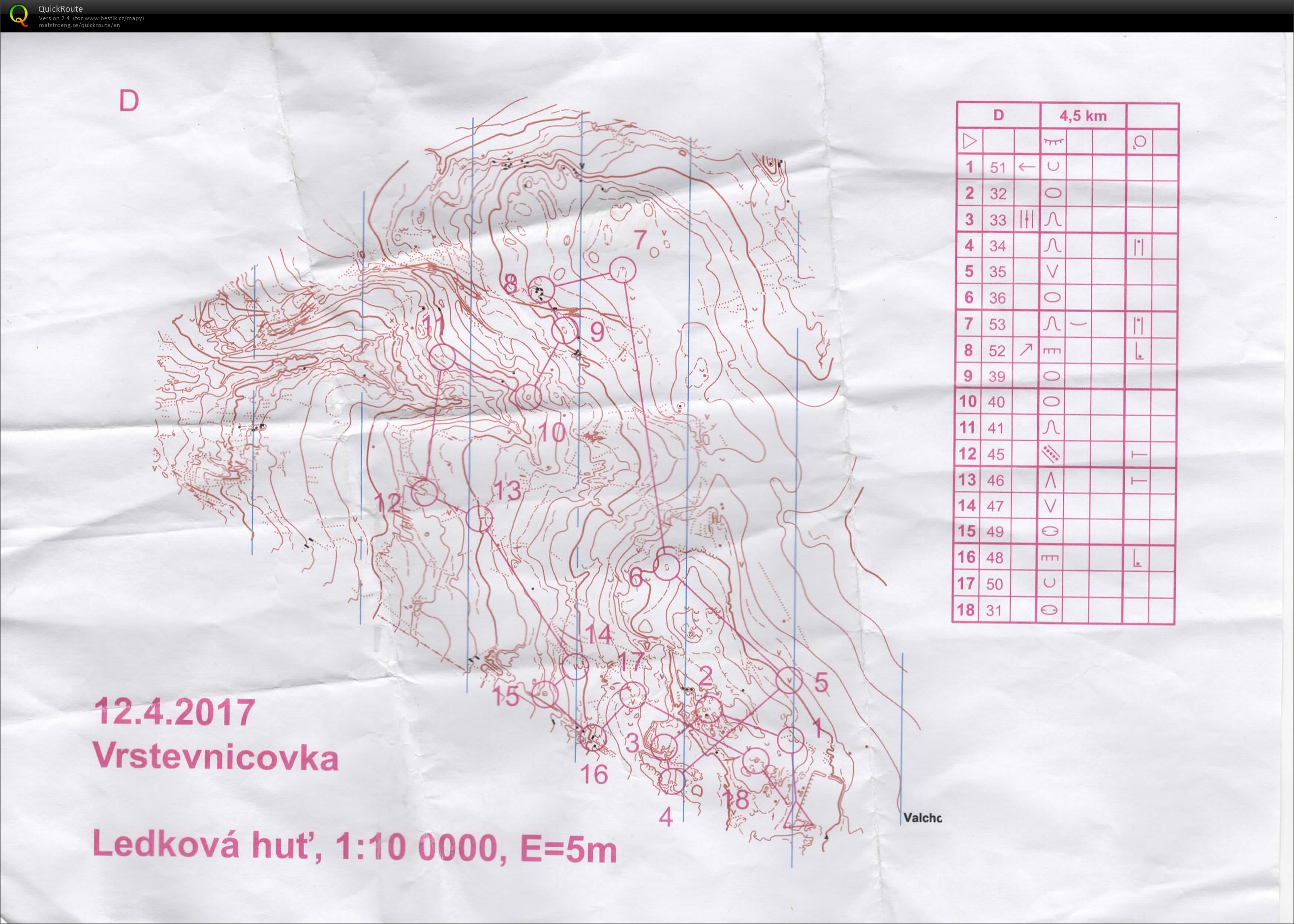 Vrstevnicovka Ledková huť (12/04/2017)