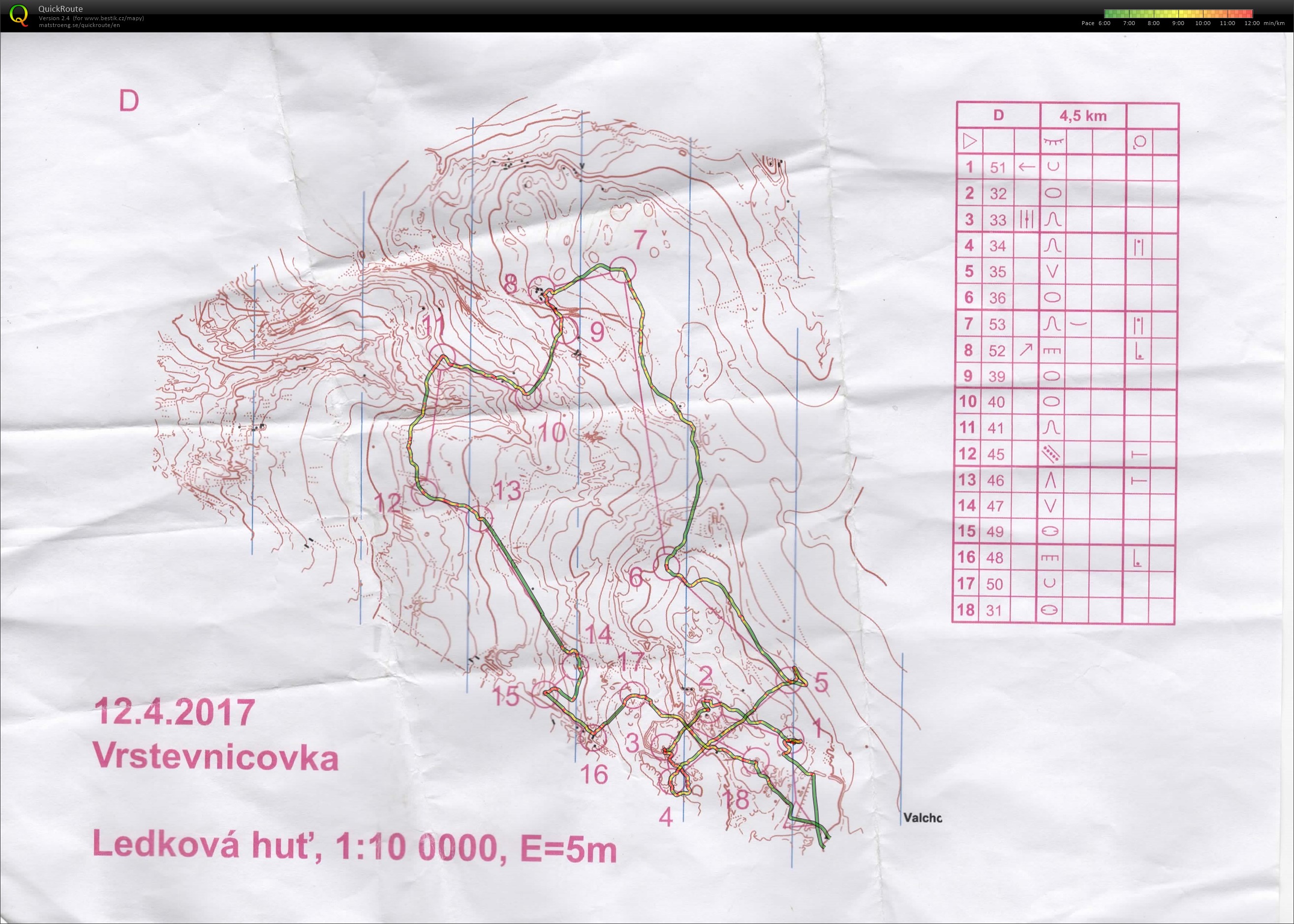 Vrstevnicovka Ledková huť (12/04/2017)