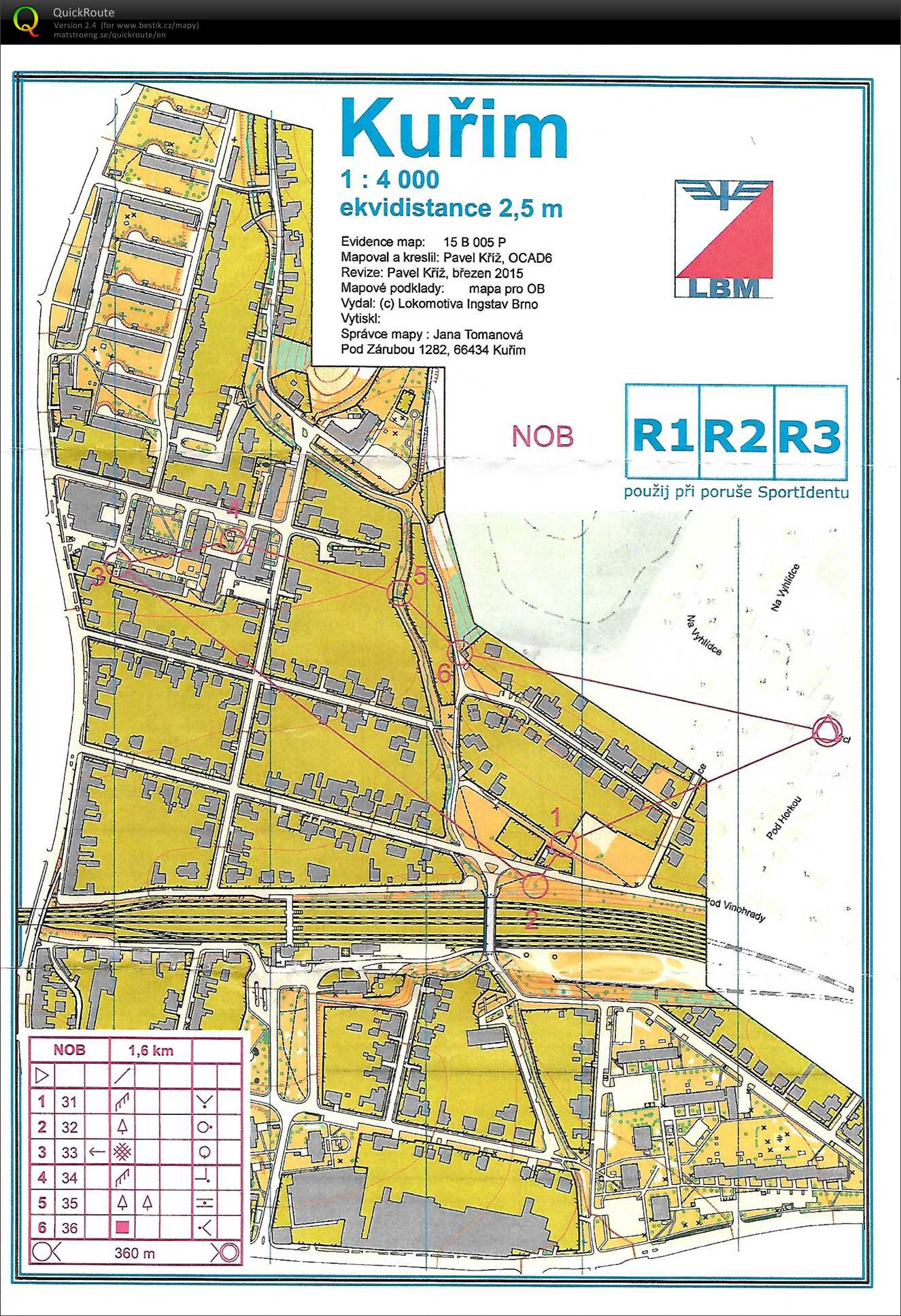 Noční OB Kuřim (21/10/2017)